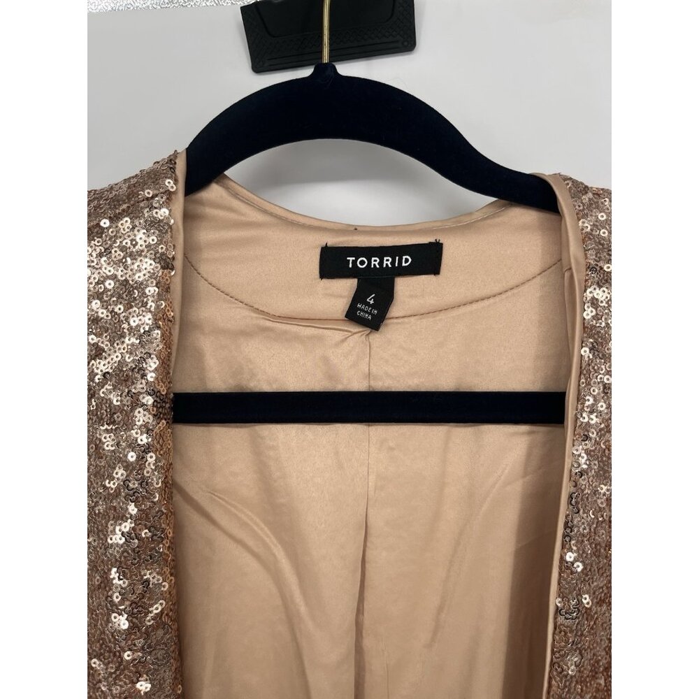 Torrid Stretch Sequin Mesh Long Line 3rd Piece Op… - image 2